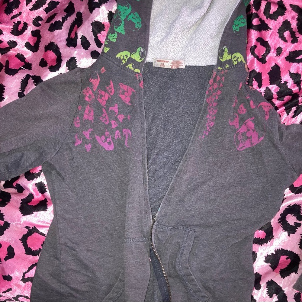 rainbow skull graphic jacket early 2000s 2010